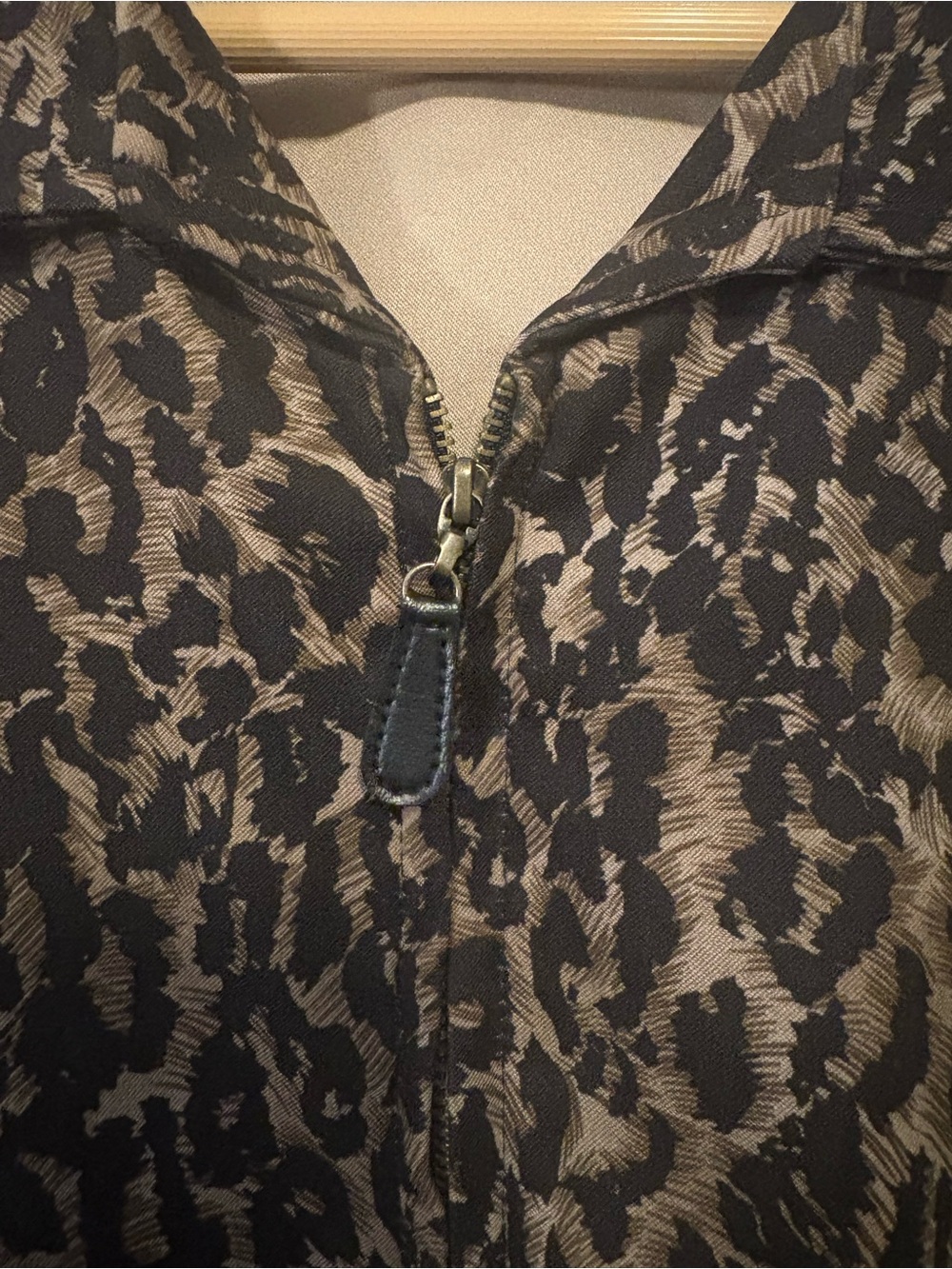 Vintage Classic Elements Leopard Jacket Lightweight Full Zip - Picture 4 of 7